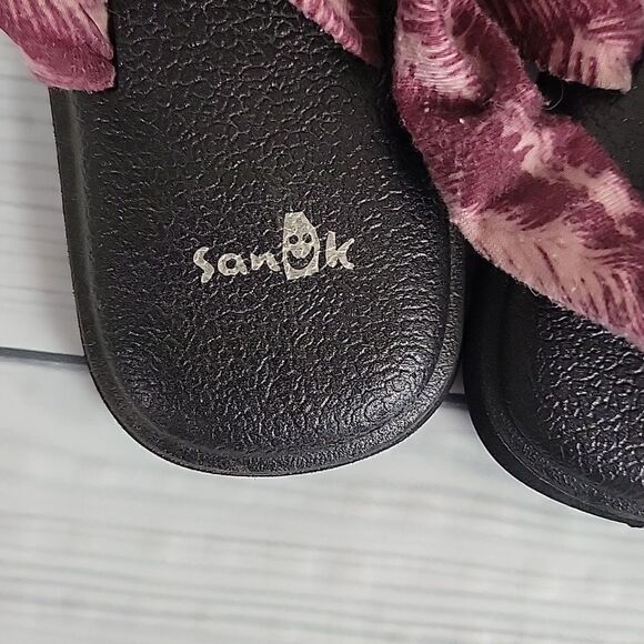 Sanuk yoga sling Ella print collection cotton sandals Women's Size 8 - Picture 5 of 8